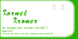 kornel kromer business card